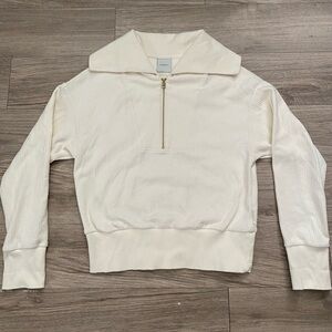 Varley Cream Cowl Neck Sweater